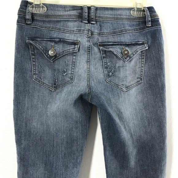 Vintage Reunion Rewash Jeans Womens Size 2 Skinny Distressed Destroyed‎ - Picture 5 of 8